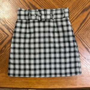 plaid mini skirt